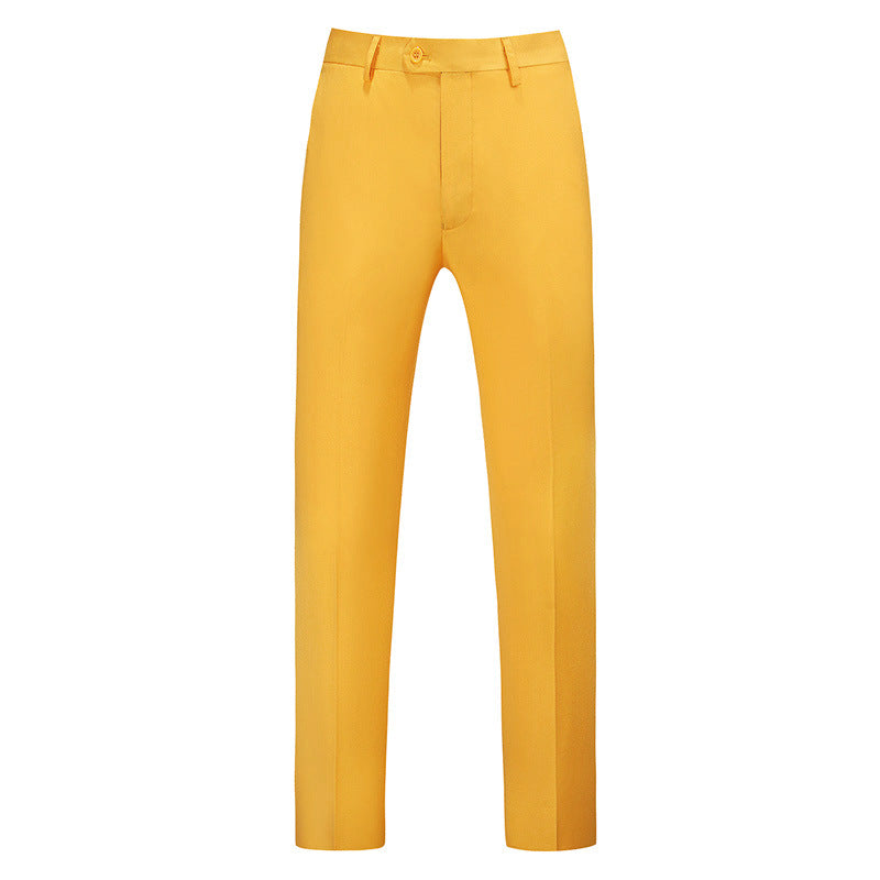 Pantalones de corte ajustado para hombre con raya frontal-Pants for Men-Casaluzia