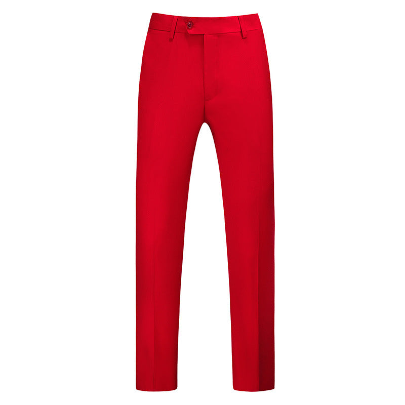 Pantalones de corte ajustado para hombre con raya frontal-Pants for Men-Casaluzia