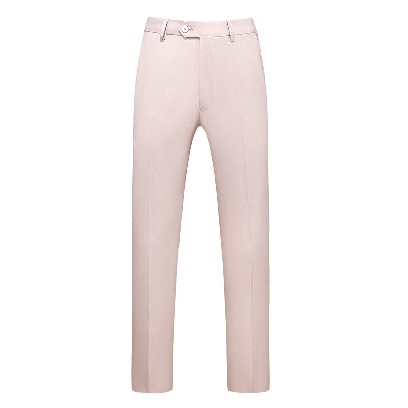 Pantalones de corte ajustado para hombre con raya frontal-Pants for Men-Casaluzia