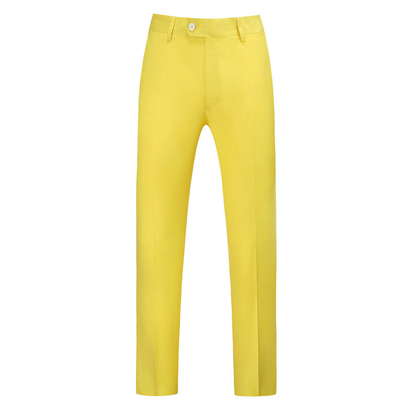 Pantalones de corte ajustado para hombre con raya frontal-Pants for Men-Casaluzia