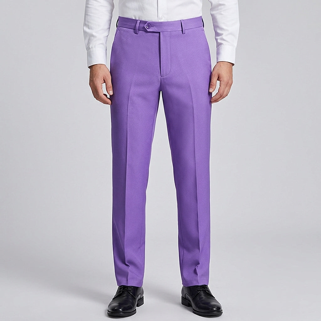 Pantalones de corte ajustado para hombre con raya frontal-Pants for Men-Casaluzia