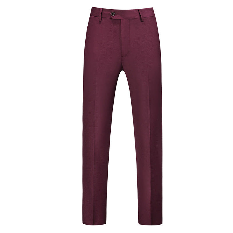 Pantalones de corte ajustado para hombre con raya frontal-Pants for Men-Casaluzia