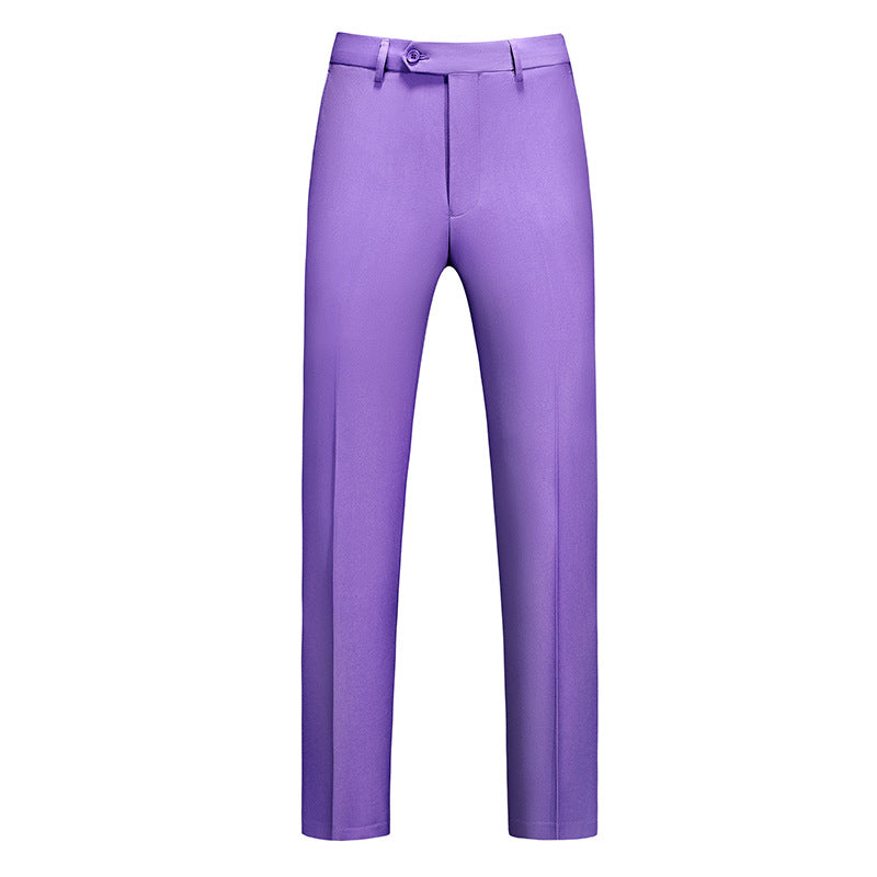 Pantalones de corte ajustado para hombre con raya frontal-Pants for Men-Casaluzia