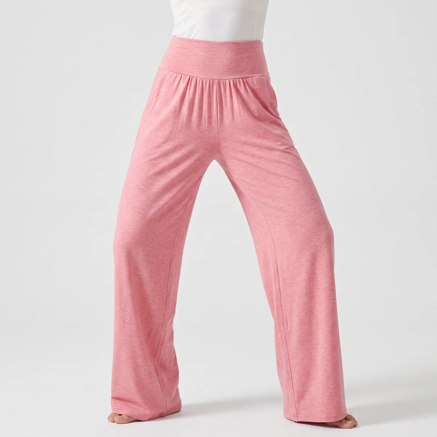 Pantalones de descanso de pierna ancha y talle alto para mujer-Pants for woman-Casaluzia