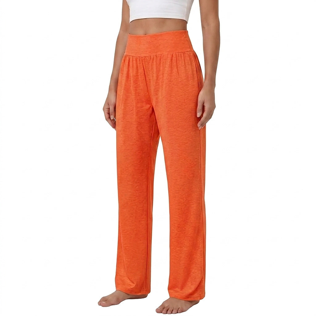 Pantalones de descanso de pierna ancha y talle alto para mujer-Pants for woman-Casaluzia