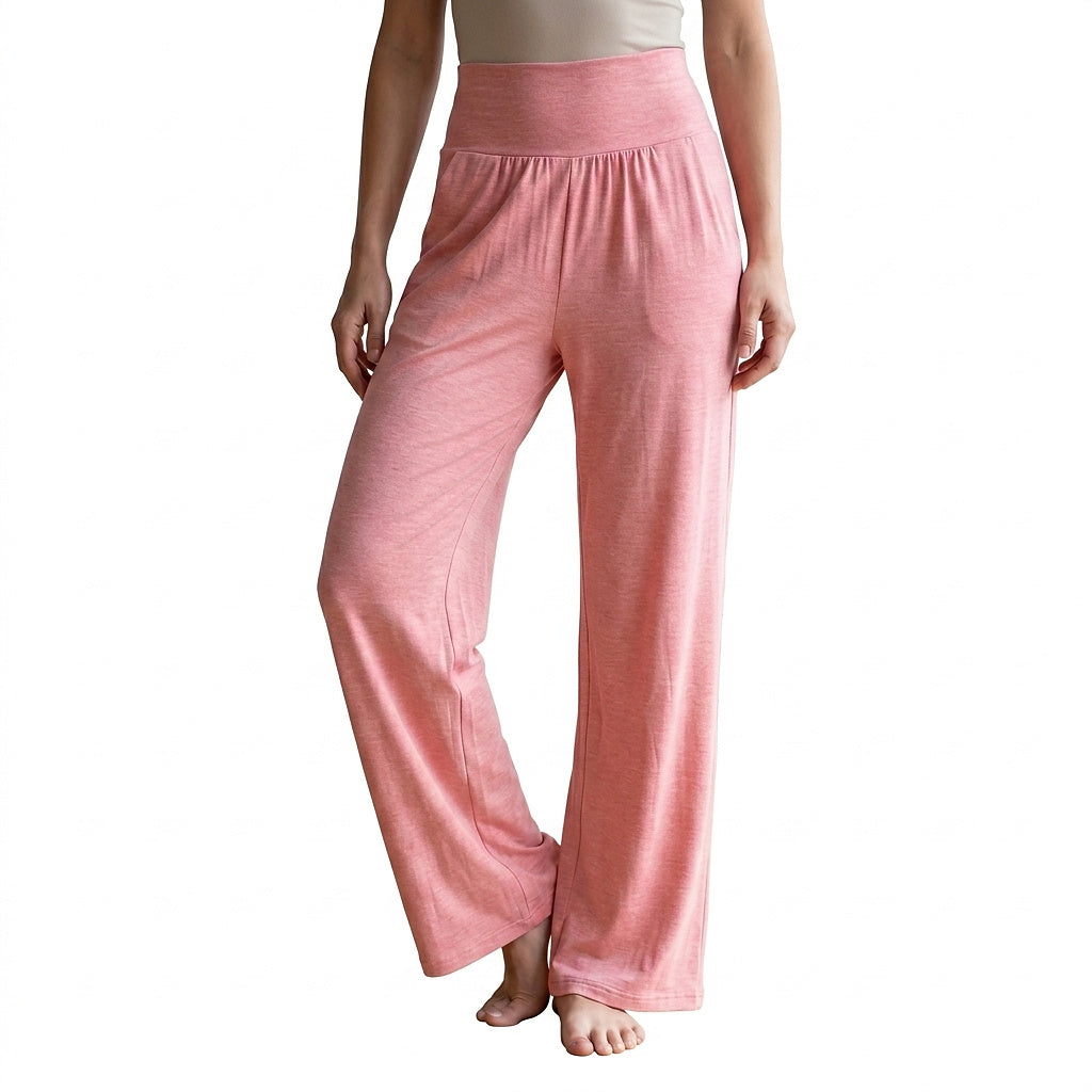 Pantalones de descanso de pierna ancha y talle alto para mujer-Pants for woman-Casaluzia