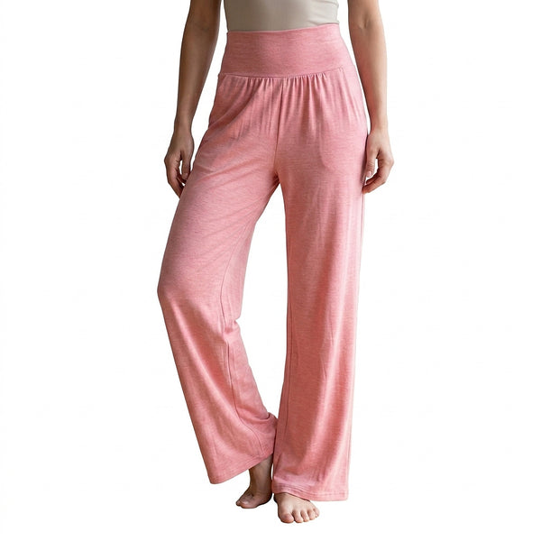 Pantalones de descanso de pierna ancha y talle alto para mujer-Pants for woman-Casaluzia