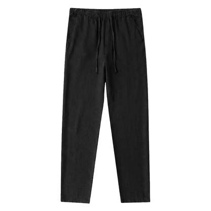 Pantalones de lino de corte recto para hombre-Pants for Men-Casaluzia