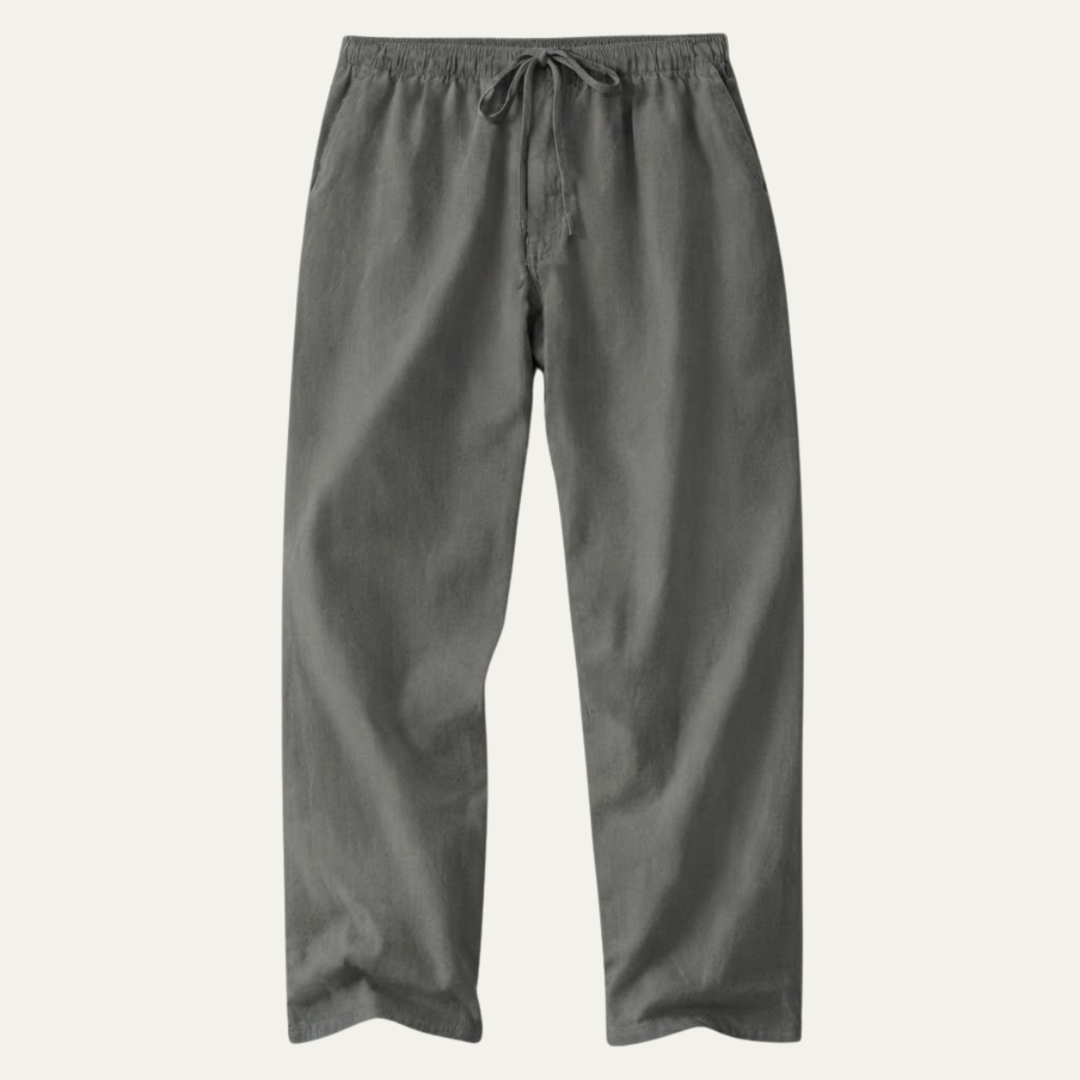 Pantalones de pierna ancha de mezcla de lino para hombre-Pants for Men-Casaluzia