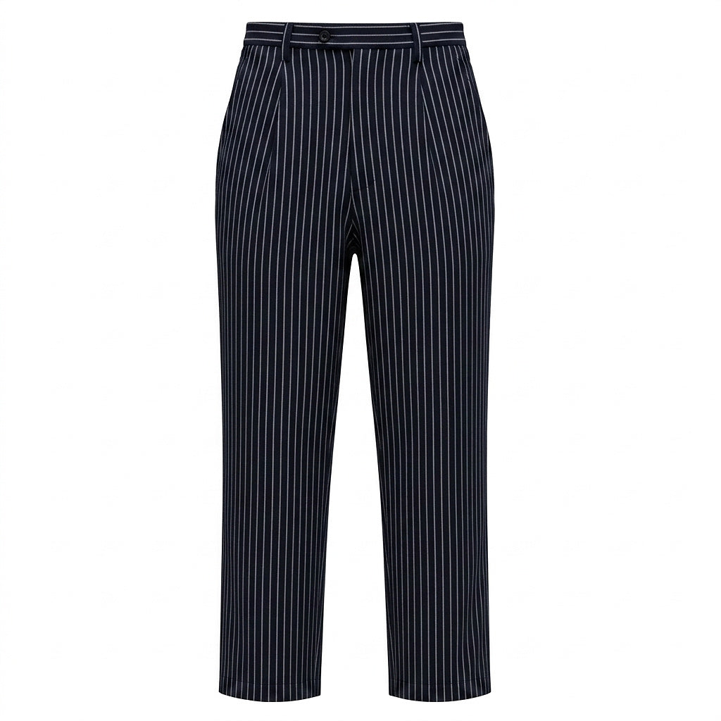 Pantalones de rayas para hombre con cintura de cordón-Pants for men-Casaluzia