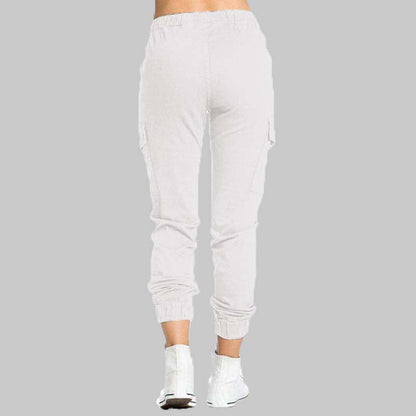 Pantalones Jogger Cargo para Mujer con Cintura con Cordón-Pants for Women-Casaluzia