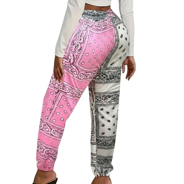 Pantalones Jogger con Estampado Paisley para Mujer-Pants for Women-Casaluzia