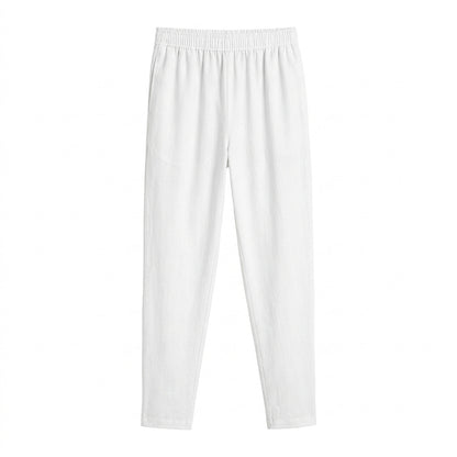 Pantalones plisados de hombre con cintura elástica y pierna recta-Pants for Men-Casaluzia