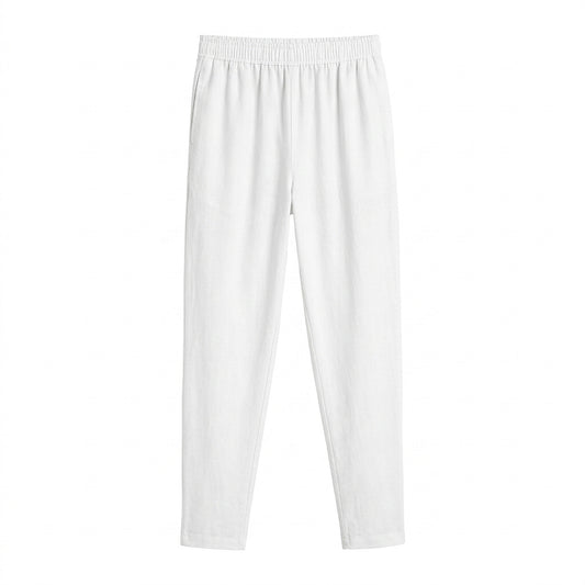 Pantalones plisados de hombre con cintura elástica y pierna recta-Pants for Men-Casaluzia