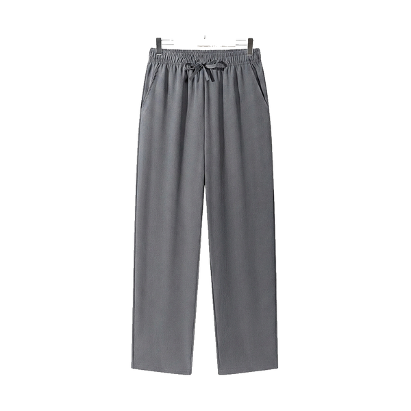 Pantalones rectos con cordón para hombre