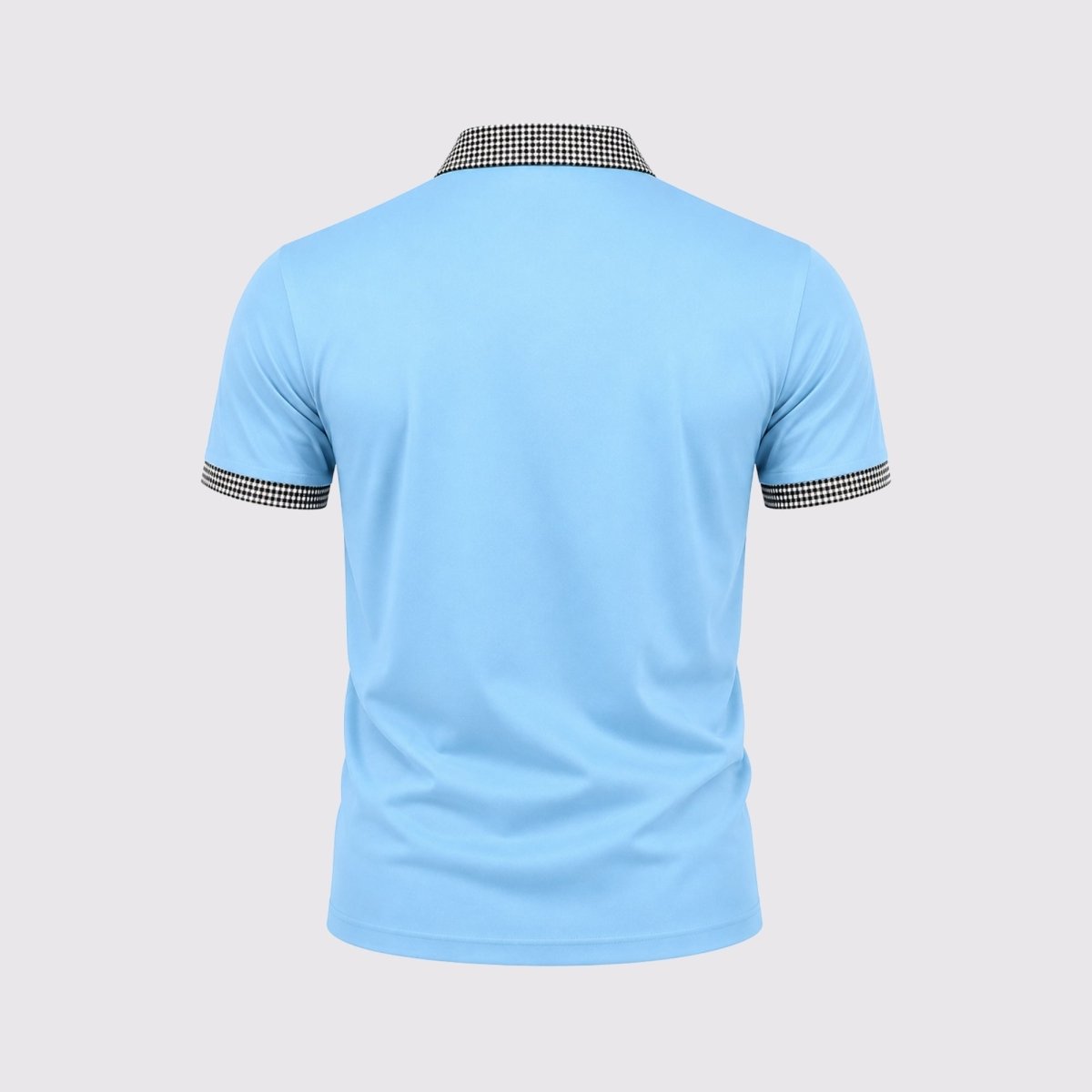 Polo de manga corta para hombre con ribete estampado-Shirts for men-Casaluzia