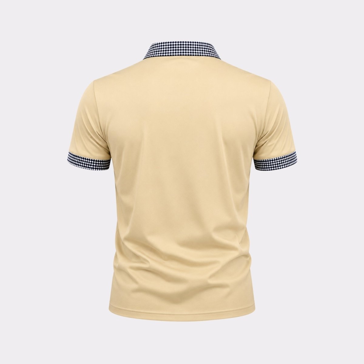 Polo de manga corta para hombre con ribete estampado-Shirts for men-Casaluzia