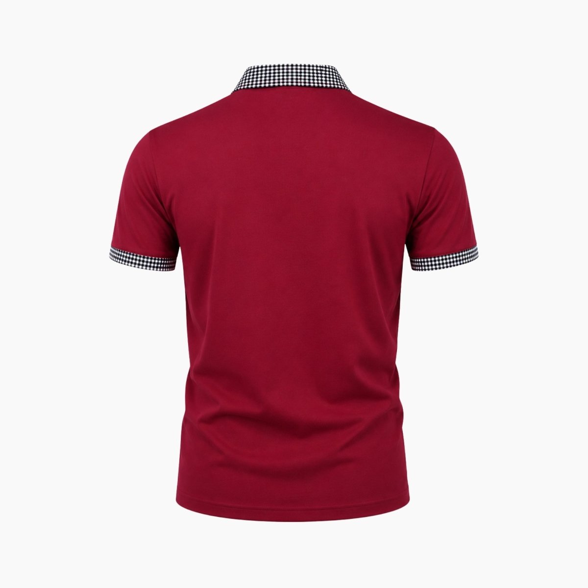 Polo de manga corta para hombre con ribete estampado-Shirts for men-Casaluzia