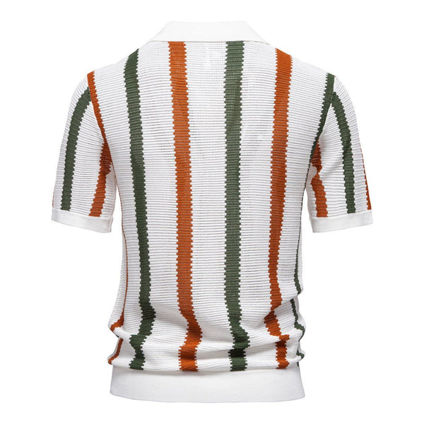 Polo de punto a rayas para hombre-T-Shirts & Polos for men-Casaluzia
