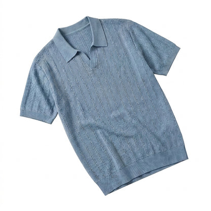 Polo de punto acanalado para hombre-Polo Shirt for men-Casaluzia