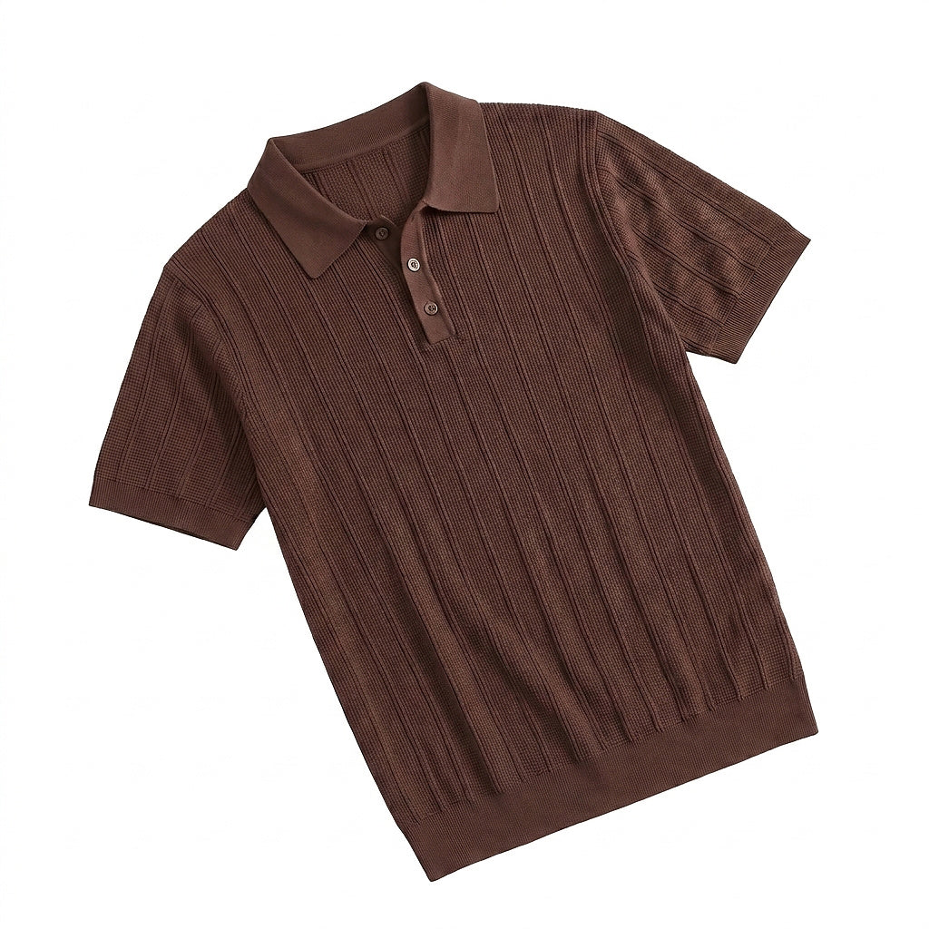 Polo de punto acanalado para hombre-Polo Shirt for men-Casaluzia