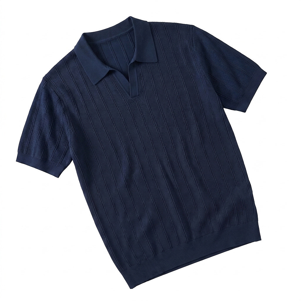 Polo de punto acanalado para hombre-Polo Shirt for men-Casaluzia