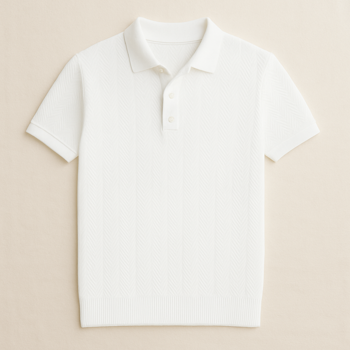 Polo de punto con diseño de chevrón para hombre-T-Shirts & Polos for men-Casaluzia