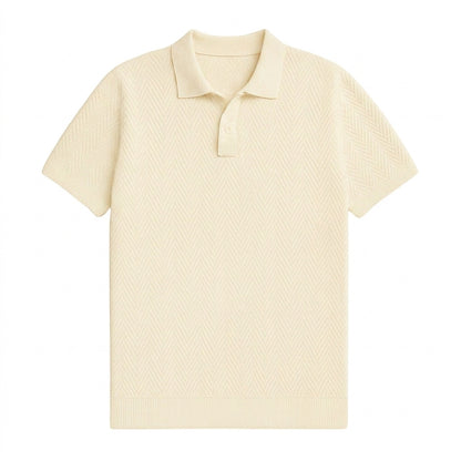 Polo de punto con diseño de chevrón para hombre-T-Shirts & Polos for men-Casaluzia