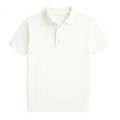 Polo de punto con diseño de chevrón para hombre-T-Shirts & Polos for men-Casaluzia
