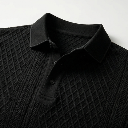 Polo de punto jacquard para hombre-Shirts for men-Casaluzia