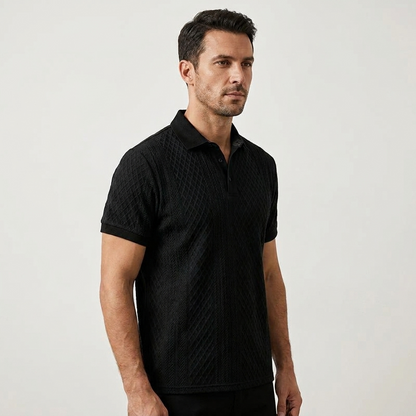 Polo de punto jacquard para hombre-Shirts for men-Casaluzia