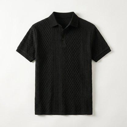 Polo de punto jacquard para hombre-Shirts for men-Casaluzia