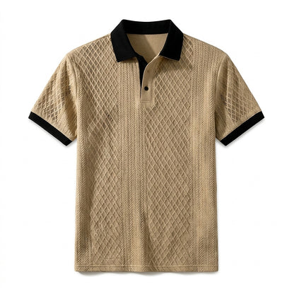 Polo de punto jacquard para hombre-Shirts for men-Casaluzia