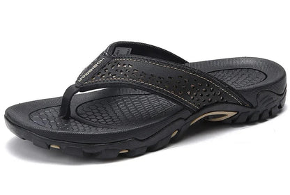 Sandalias de dedo para hombre con tira perforada-Footwear for men-Casaluzia