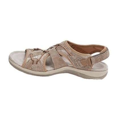 Sandalias de mujer con punta abierta y correa elástica en el talón-Footwear for women-Casaluzia