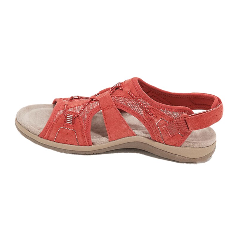 Sandalias de mujer con punta abierta y correa elástica en el talón-Footwear for women-Casaluzia