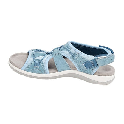 Sandalias de mujer con punta abierta y correa elástica en el talón-Footwear for women-Casaluzia