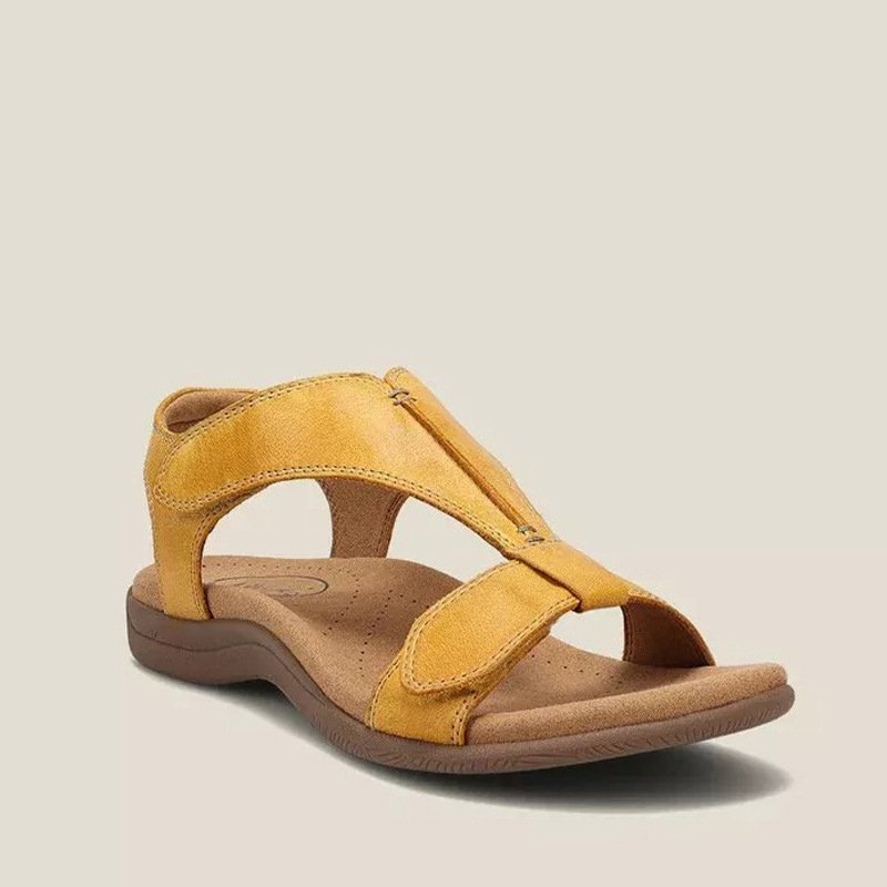 Sandalias de mujer con tira en T y cierre de velcro-Footwear for women-Casaluzia