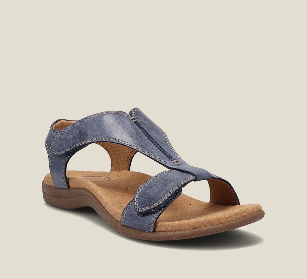 Sandalias de mujer con tira en T y cierre de velcro-Footwear for women-Casaluzia