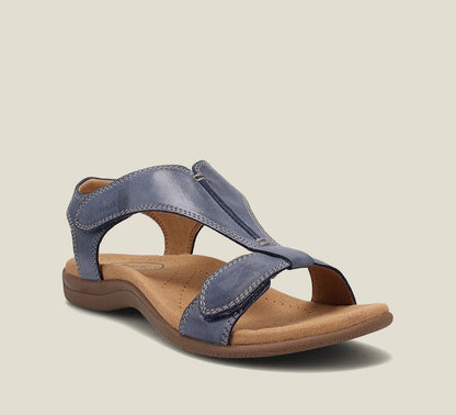 Sandalias de mujer con tira en T y cierre de velcro-Footwear for women-Casaluzia