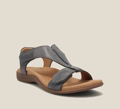 Sandalias de mujer con tira en T y cierre de velcro-Footwear for women-Casaluzia