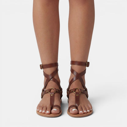 Sandalias de mujer estilo gladiador con tiras-Footwear for women-Casaluzia