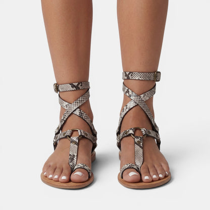 Sandalias de mujer estilo gladiador con tiras-Footwear for women-Casaluzia
