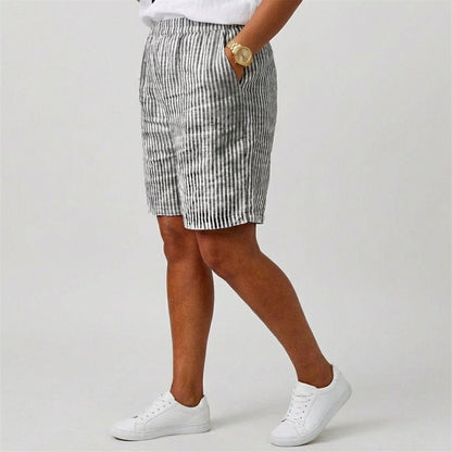 Shorts de rayas de corte relajado para mujer-Shorts for women-Casaluzia