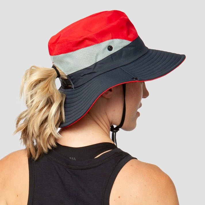 Sombrero de sol de ala ancha para mujer con abertura para coleta-Accessories for Women-Casaluzia