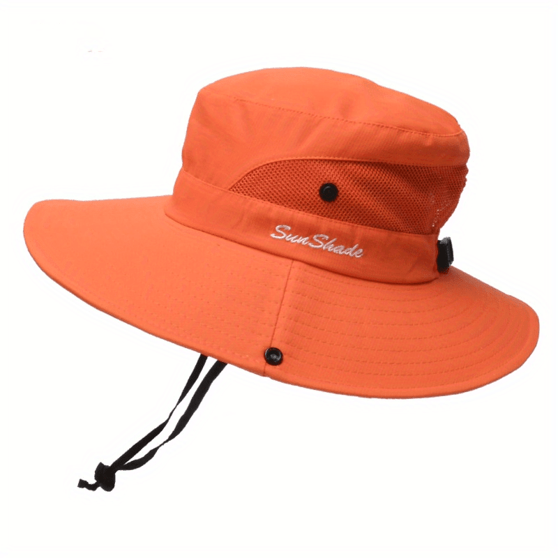 Sombrero de sol de ala ancha para mujer con abertura para coleta-Accessories for Women-Casaluzia