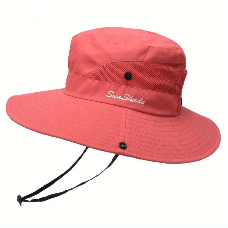 Sombrero de sol de ala ancha para mujer con abertura para coleta-Accessories for Women-Casaluzia