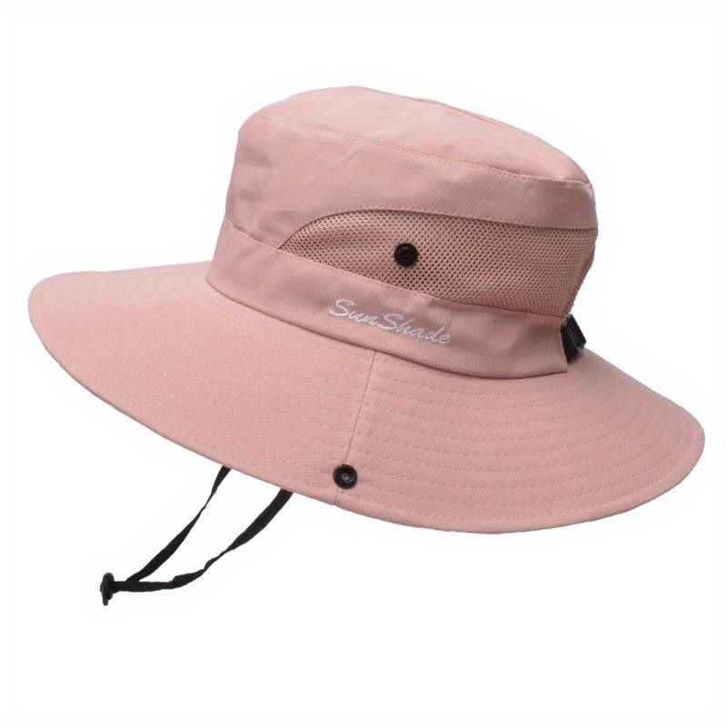 Sombrero de sol de ala ancha para mujer con abertura para coleta-Accessories for Women-Casaluzia