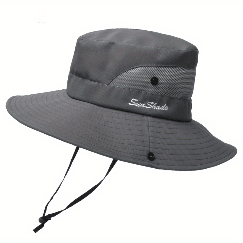 Sombrero de sol de ala ancha para mujer con abertura para coleta-Accessories for Women-Casaluzia