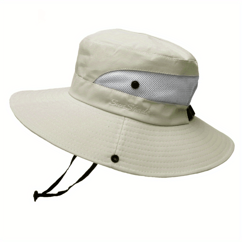 Sombrero de sol de ala ancha para mujer con abertura para coleta-Accessories for Women-Casaluzia